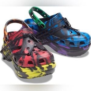 Crocs x Ruby Rose Rainbow PRIDE Platform Clogs Limited Edition W10M8 Pride Laces